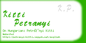 kitti petranyi business card